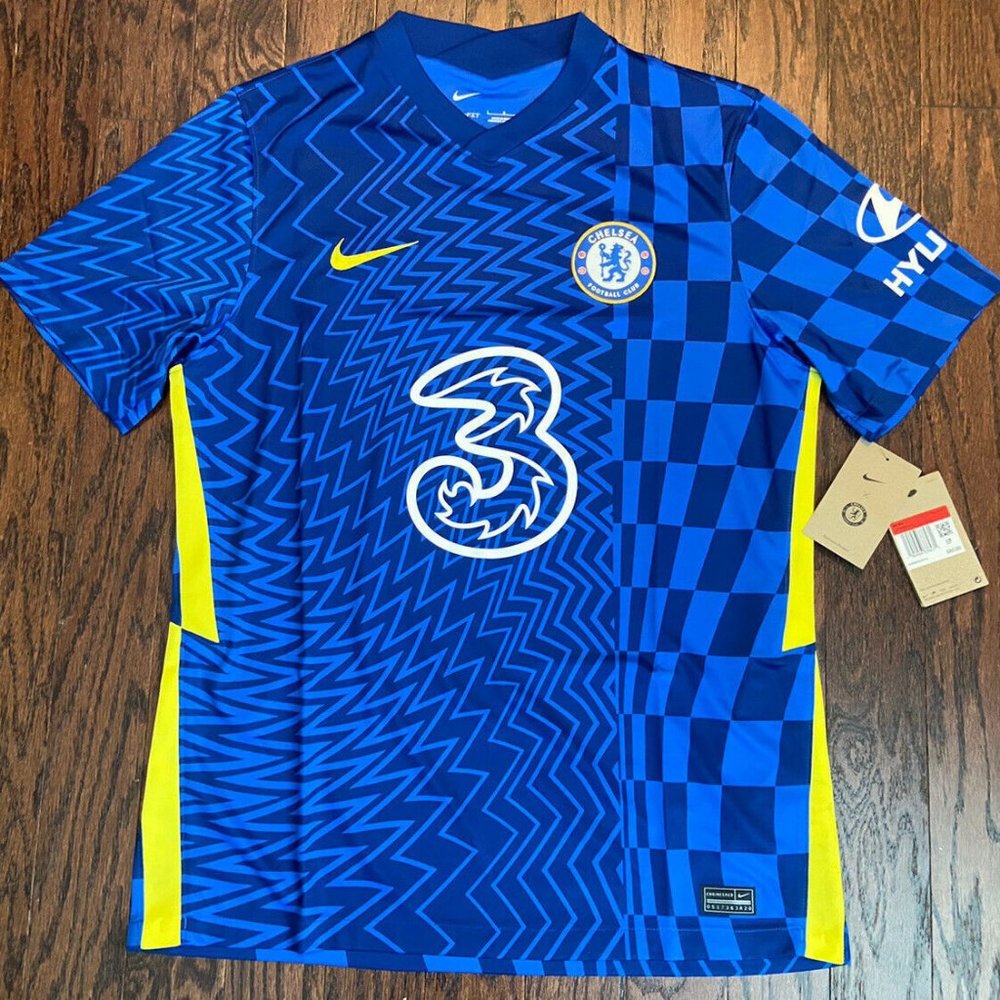 Nike Mens Chelsea FC 2021/22 Stadium Home Soccer Jersey CV7889-409 Size Large
